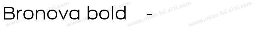 Bronova bold字体字体转换
